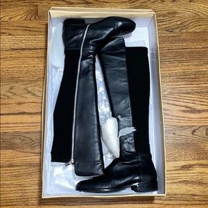 Michael Kors over the knee leather riding boot